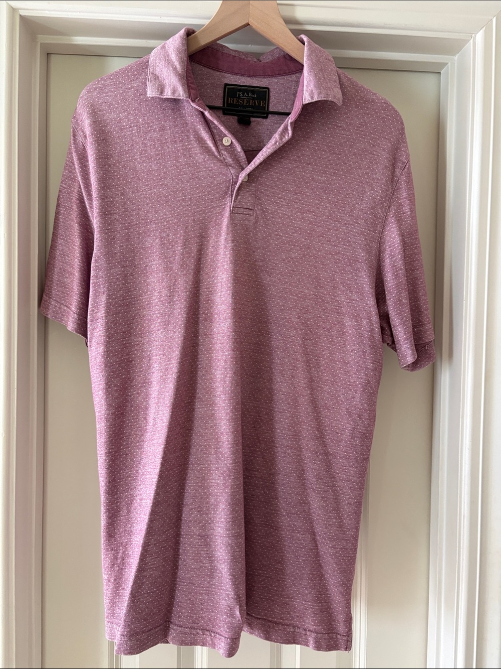 Jos. A. Bank Reserved Men's Heathered Rose Polo Shirt